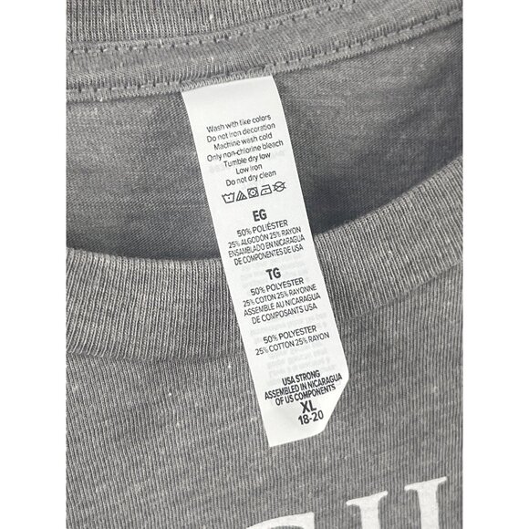 Swingjuice Size XL Country Club Graphic T-Shirt Heather Gray Polyester Blend - Picture 4 of 6